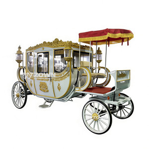 Calèche électrique royale haut de gamme, calèches de mariage de luxe, calèche électrique de style classique tirée par des chevaux pour les visites touristiques - Product Image 2