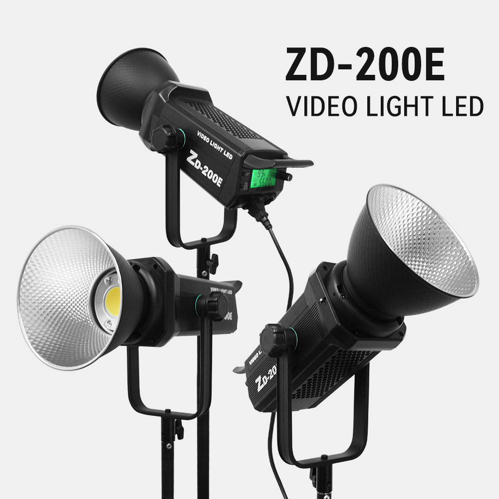 2023 cob video led light film lighting 2700-7500k remote control photographic equipment 200w studio lights set with softbox