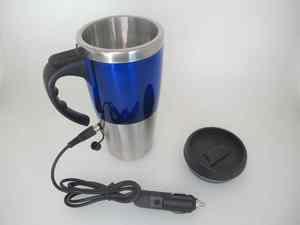 Venta al por mayor directa de fábrica: Tazas térmicas eléctricas modernas de metal para coche, con aislamiento al vacío y a prueba de fugas, para viajes del conductor. - Product Image 3