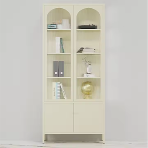 <span class=keywords><strong>Balcon</strong></span> Affichage casier <span class=keywords><strong>de</strong></span> <span class=keywords><strong>rangement</strong></span> pour le salon bibliothèques 2 portes en verre armoire <span class=keywords><strong>de</strong></span> <span class=keywords><strong>rangement</strong></span> en métal <span class=keywords><strong>placard</strong></span> en métal pour le ménage - Product Image 1