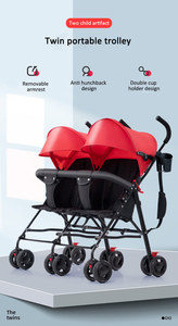 JXB Offre Spéciale Bébé <span class=keywords><strong>Poussette</strong></span> Jumeaux Pour Enfants Deuxième Main Utilisés Double Bébé <span class=keywords><strong>Poussette</strong></span> - Product Image 3