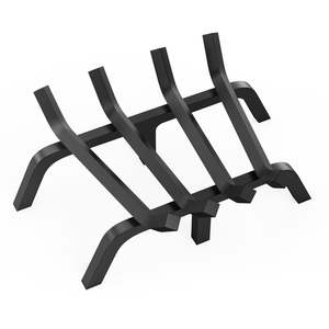 DB Wholesale 18-Inch Heavy Duty <b>Fireplace</b> <b>Log</b> Grate with 6 Support Legs 3/4'' Solid Powder-Coated Steel Bars Firewood Holder - Product Image 1