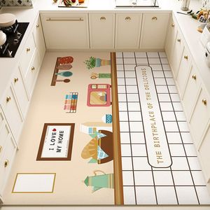 Tapete de Cocina de PVC con Estampado de Animales de Dibujos Animados, Rectangular, Antideslizante, Impermeable, para Interiores, Cobertura Total, Resistente al Aceite - Product Image 2