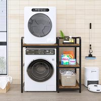 Meuble de rangement moderne en fer, réglable en hauteur, 3 niveaux, peu encombrant, étanche, pour maison, hôtel, appartement, chambre, salle de bain, machine à laver