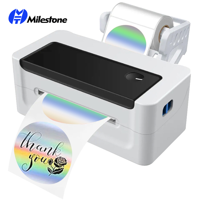 MHT-L1081 Compact Thermal Label Sticker Printer 4x6 Labels 300DPI 110mm Thermal Printer for Shipping