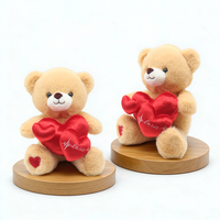 Nouvel Ours en Peluche de 40 cm avec Cœur, Jouets en Peluche Doux et Mignons Personnalisés pour la Saint-Valentin