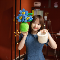Jouets en peluche personnalisés mignons en forme de tournesols, plantes en pot créatives et adorables, peluches rembourrées pour la décoration de la maison, fabricant de jouets en peluche