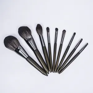 Dongmei Makeup Brushes Supplier Wholesale 9pcs Top Quality Synthetic Hair Vegan Travel Makeup Brush Set Custom Logo