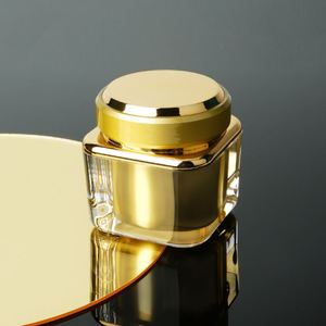 Sang Trọng Ưa Thích Vuông Acrylic Kem Jar 30G/50G Rỗng Tùy Chỉnh Màu Xanh Lá Cây Vàng Nồi Nhựa Với Vít Nắp Mỹ Phẩm Chăm Sóc Da Mặt Kem - Product Image 1