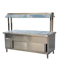 Table de Buffet Électrique en Acier Inoxydable Personnalisée, Écologique, Structure Démontable, Équipement de Cuisine Professionnel pour Comptoir
