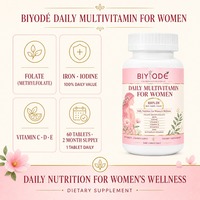 Comprimés multivitaminés quotidiens pour femmes, marque privée OEM, 100 % Valeurs Nutritionnelles Recommandées, formule personnalisée, fabricant Nigéria