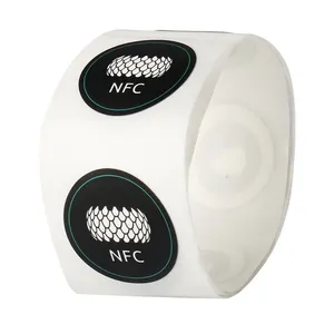 Tag Stiker Surat NFC PET Bulat Ponsel Yang Dapat Disesuaikan Di Ponsel