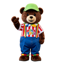 Costumes de mascotte d'ours en peluche brun amusants et personnalisés Hola / Costumes de mascotte EN-71, prix d'usine sur mesure