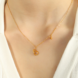 Collar Chapado en Oro con Forma de Corazón, Diseño Geométrico, Joyería de Moda para Fiestas XL171 XL172 - Product Image 3