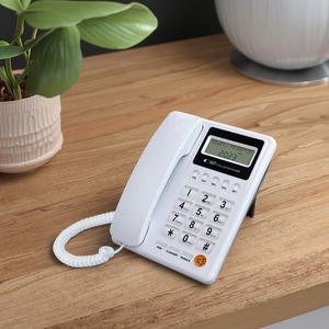 Dex cho khách sạn văn phòng DTMF/FSK người gọi ID Trắng 32 cuộc gọi đến Bộ nhớ 16 chữ số LCD hiển thị Analog điện thoại - Product Image 4