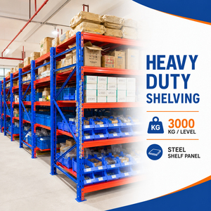 Guangzhou Shelf Factory Heavy Duty Metal Shelf Rack For Plastic Box And Carton Storage Industrial Shelving