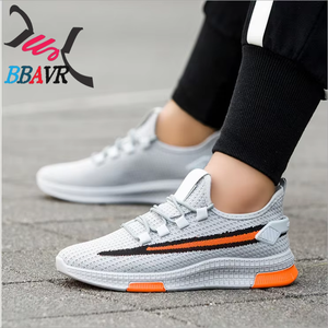 Chaussures de sport décontractées pour hommes en gros, respirantes, en maille et coton, légères, avec empeigne tissée pour le printemps - Product Image 6