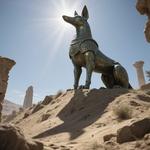 Tùy chỉnh-kích thước ngoài trời bức tượng bằng đồng Ai Cập văn hóa kim loại điêu khắc khắc Khắc Trung Quốc năm mới trang trí linh vật tùy chỉnh màu sắc - Product Image 5