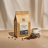 Sacs de café de 1 kilo avec valve de dégazage, matériau recyclé, vente en gros, écologique, MOQ 500, logo personnalisé