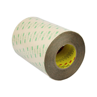 Rouleau de ruban adhésif de transfert double face 3M 468MP, 12 po de largeur x 20 pi