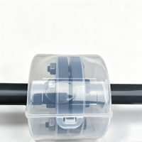 Protection d'embout transparente en PP à clipser pour tuyau, bouclier anti-éclaboussures résistant aux acides et aux alcalis, couvercle de protection d'embout DN15 DN20