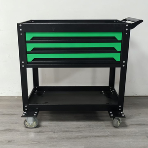 Modern Three Layer Steel Cabinet Industrial Grade 300kg Load Capacity Keyed <b>Lock</b> Movable Storage Cart Outdoor Workshop 3-Year - Product Image 3
