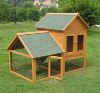 Grande niche en fil de bois pour lapin, Cage d'extérieur avec plateau coulissant