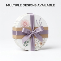 Posavasos Redondos Desechables de Papel con Logotipo Personalizado, Diseño Floral, para Bodas, Despedidas de Soltera, Fiestas, Venta al Por Mayor