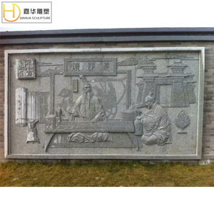 Escultura en Relieve de Piedra JIAHUA, Relieve de Figura Cultural en Mármol Blanco, Mural de Pared, Adorno Colgante Hecho a Medida - Product Image 2
