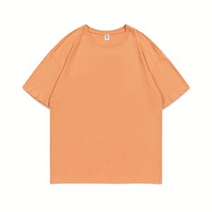 Design Custom Summer Short Sleeve T-<b>shirt</b> Pure Cotton Men's Loose Top Round Neck Solid Color T-<b>shirt</b> - Product Image 6