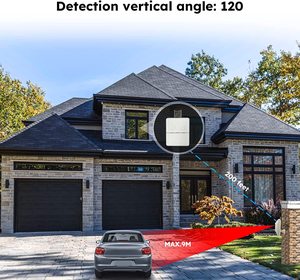 Đường lái xe Báo động cảm biến chuyển động Nhà Thông Minh Hệ thống an Ninh với sừng âm thanh trắng 9m phạm vi phát hiện chuông cửa Chime - Product Image 3