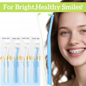 Vente en gros d'usine 6 pièces Brosse à dents orthodontique en plastique souple à petite tête Nettoyage en profondeur des appareils dentaires Brosse <span class=keywords><strong>interdentaire</strong></span> pour usage domestique - Product Image 2