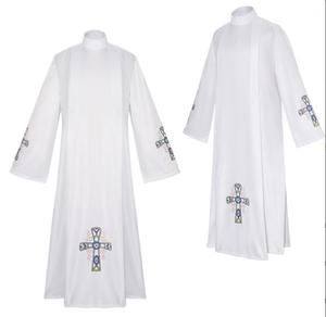 Ecowalson Retro Sacerdotes medievales Cosplay túnica blanca monjes capa disfraz fantasía Halloween carnaval fiesta fantasía traje - Product Image 3