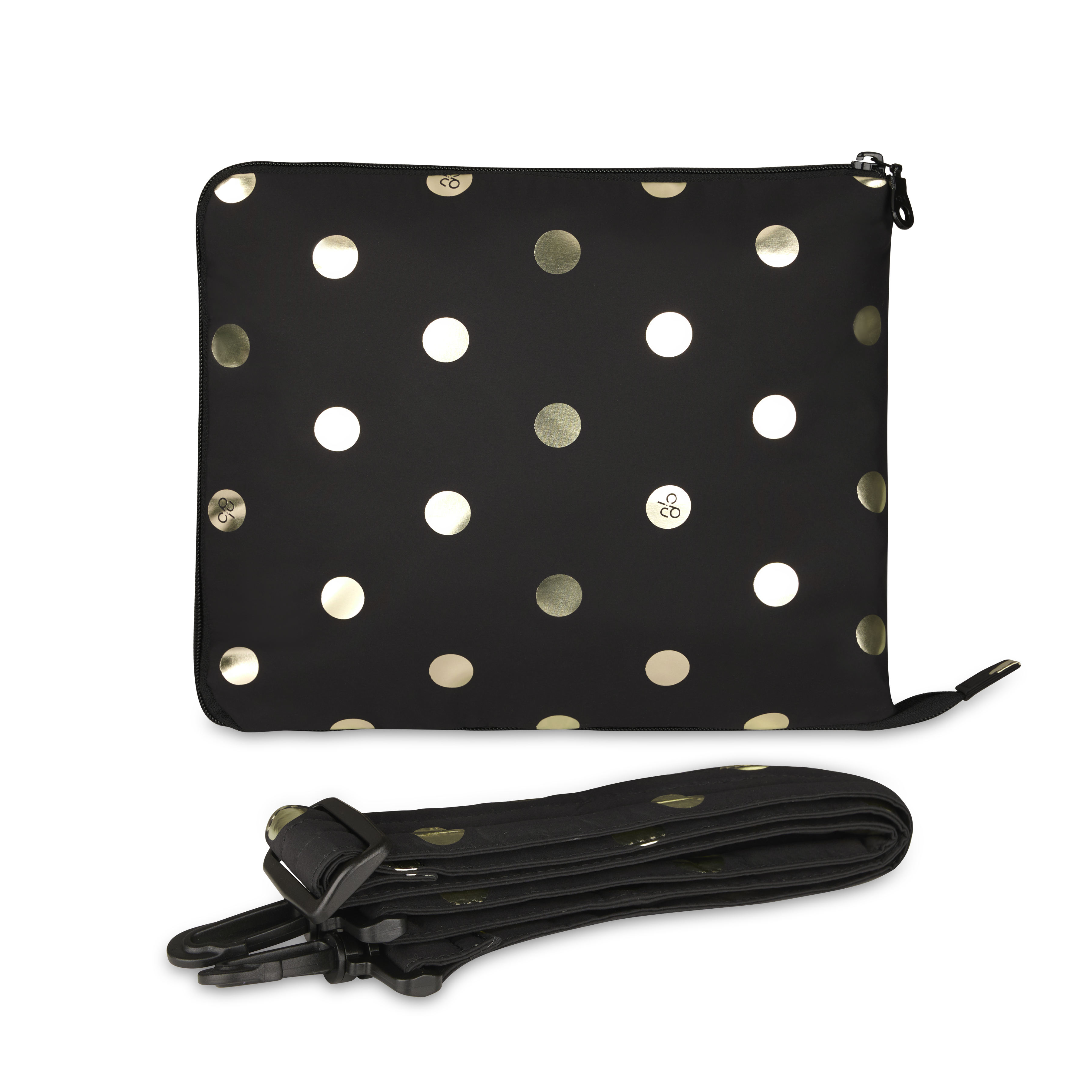 Gold Polka Dot Black