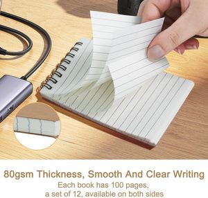 Bộ 12 <span class=keywords><strong>Mini</strong></span> 3x5 xoắn ốc notepads phong cách văn phòng Túi máy tính xách tay với lót Cai Trị giấy cho công việc nhà trường sử dụng - Product Image 2