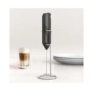 2023 Battery Operated Automatic Hand Milk Frother Electric Coffee Frother With Stainless Steel Whisk