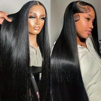 Perruque Lace Front HD Complète 13x6 Sans Colle en Gros, Cheveux Indiens Vierge Alignés avec Cuticules, Perruques de Cheveux Humains Vierge Bruts