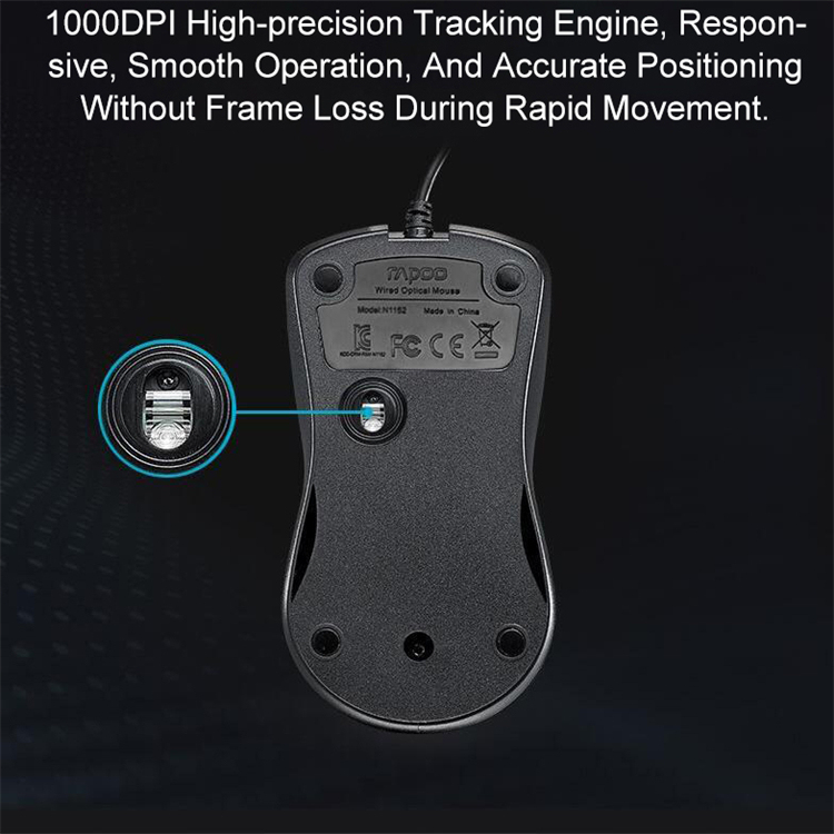 WEIBO Optische USB Maus – 1000 Dpi, Ergonomisch, Perfekt Für Büro, Laptop & PC