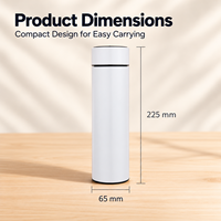 Bouteille isotherme en acier inoxydable avec affichage numérique de la température, tasse de mesure de température intelligente à LED, thermos sous vide