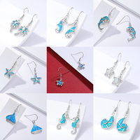 XYOP personnalisé 925 en argent Sterling opale boucles d'oreilles enchanteur océan animaux breloques femmes en gros cadeaux argent plaqué bijoux