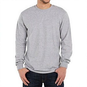 Camiseta Personalizada de Manga Larga con Cuello Redondo para Hombre, 100% Algodón, Tejido Twill, Corte Regular, Estilo Casual Elegante, Secado Rápido, Transpirable - Product Image 1