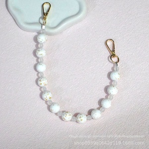 ลูกปัดโซ่เรซินสี<span class=keywords><strong>ทอง</strong></span>ลูกปัดกระเป๋าถือหินห่วงโซ่โทรศัพท์มือถือแขนสั้น DIY เครื่องประดับเครื่องประดับกระเป๋าอุปกรณ์เสริมสายคล้อง - Product Image 3