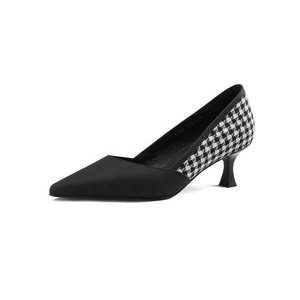 Zapatos de Tacón Alto para Mujer, Primavera-Otoño 2026, Diseño de Rejilla de <span class=keywords><strong>Mil</strong></span> Pájaros, Tacón Fino, Elegantes - Product Image 5