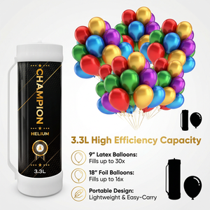 Vente en gros de bouteilles de gaz hélium 3,3 L, réservoirs de gaz pour ballons, cylindres pour le remplissage de ballons - Product Image 2