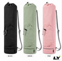 Sac de transport pour tapis de yoga avec sangle et poches, sac de transport pour tapis de yoga résistant à l'eau pour la salle de sport, les voyages et le studio de yoga