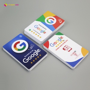 Carte NFC Google Review personnalisée YTS avec impression programmable, code QR et support en plastique pour réseaux sociaux - Product Image 1