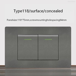 Interruptor de luz eléctrico estándar general 1/2/3 para hotel, interruptor de enchufe de pared, enchufe de pared eléctrico doméstico - Product Image 4