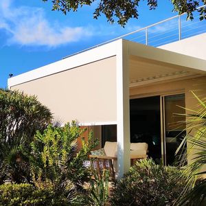 ستائر مقاومة للرياح بمحركات مقاومة للماء شاشة بسحاب-نسيج ألياف زجاجية للأماكن الخارجية للحدائق - Product Image 6