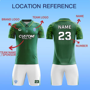 زي رياضي مخصص لفريق كرة القدم، ملابس رياضية لكرة القدم قابلة للتنفس، قمصان كرة قدم فارغة بأكمام قصيرة للرجال X5506 - Product Image 3