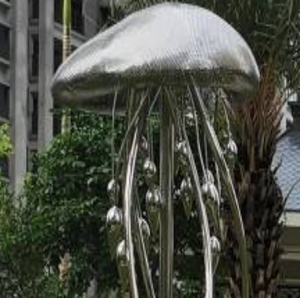 Escultura <span class=keywords><strong>de</strong></span> <span class=keywords><strong>Medusa</strong></span> <span class=keywords><strong>de</strong></span> Acero Inoxidable con Luz para Decoración <span class=keywords><strong>de</strong></span> Exteriores - Product Image 3